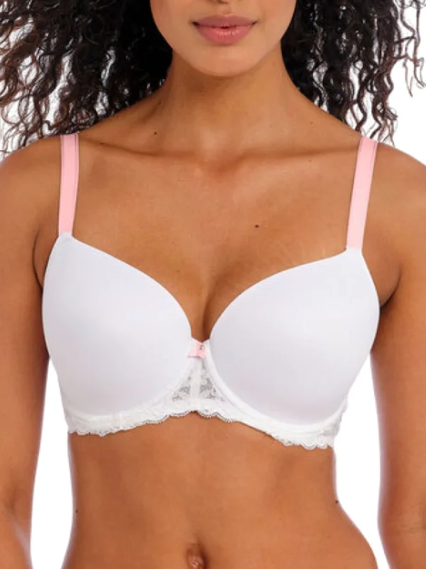 adjustable cup women T Shirt Bras for changing sizes Offbeat Moulded Demi T-Shirt Bra - White adjustable cup women T Shirt Bras for changing sizes Offbeat Moulded Demi T-Shirt Bra - White