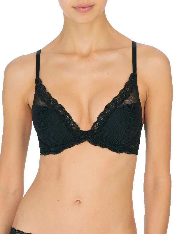 underwire women T Shirt Bras for added support Natori Feathers Plunge T-Shirt Bra