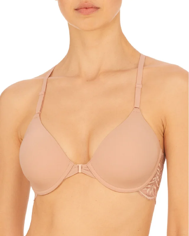 plunge neck women T Shirt Bras for low cut tops Natori Lush Front Closure Contour Underwire Bra - 728309 plunge neck women T Shirt Bras for low cut tops Natori Lush Front Closure Contour Underwire Bra - 728309