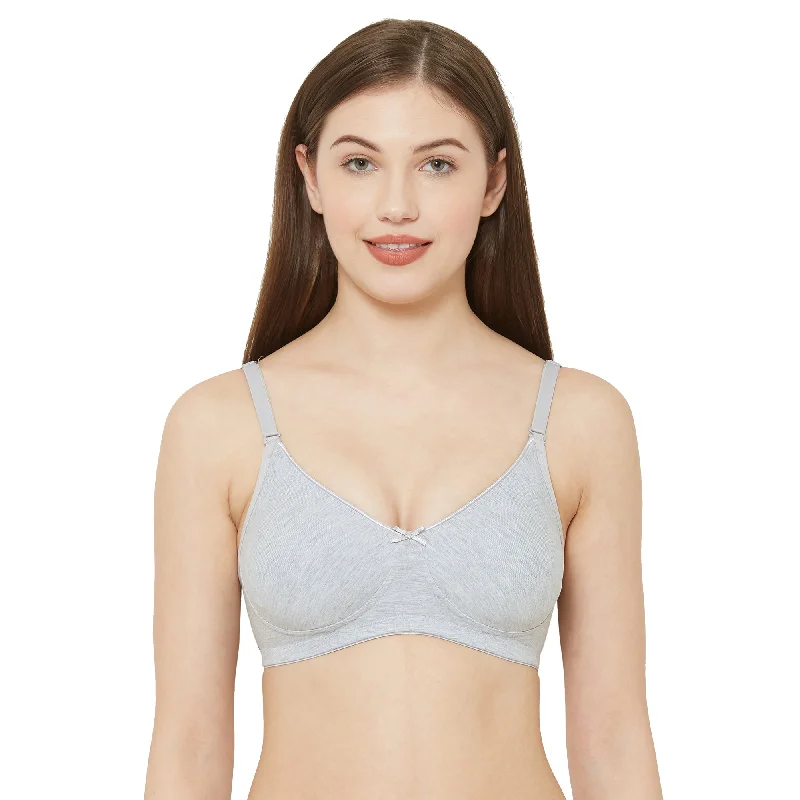 postpartum women T Shirt Bras for comfort Simran-Non Padded Non Wired Cotton Solid Bra Grey postpartum women T Shirt Bras for comfort Simran-Non Padded Non Wired Cotton Solid Bra Grey