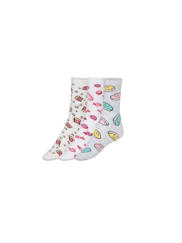 Women's Tights with Lace Trim 3 Pair Socks