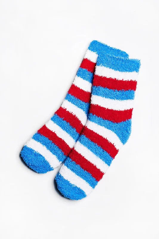 Rayon Sock Slippers for a Soft and Comfortable Feel ALAMAE Women's Fuzzy Striped Socks Rayon Sock Slippers for a Soft and Comfortable Feel ALAMAE Women's Fuzzy Striped Socks