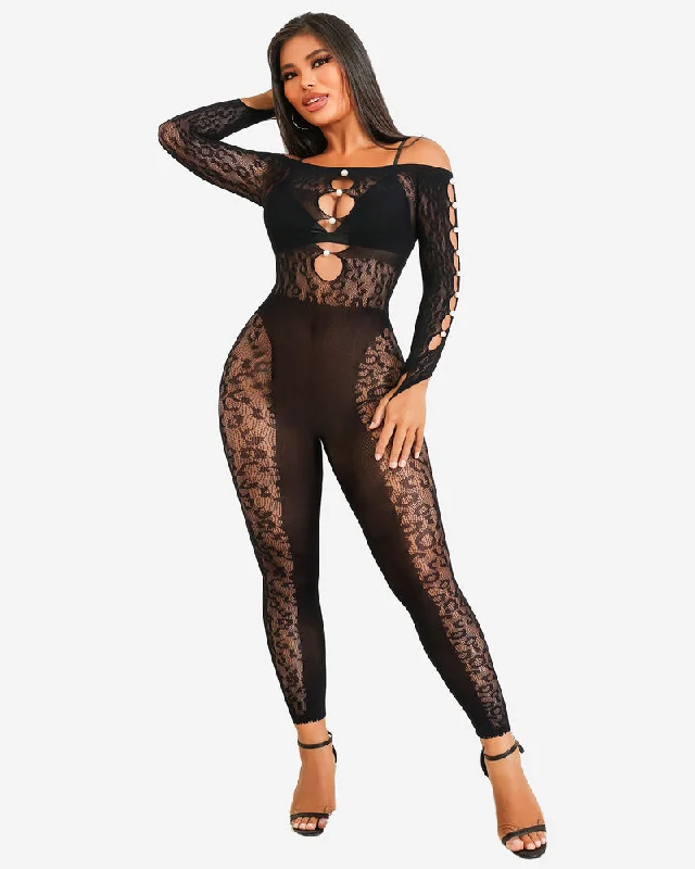 Embellished Tights for Women Fishnet Body Stocking Outfit