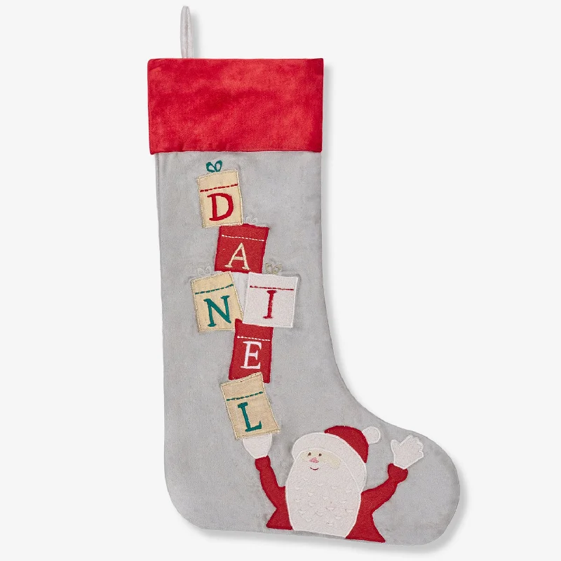 Beach - style stockings for a coastal look Balancing Santa Luxe Stocking