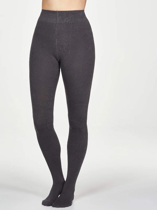 Breathable Tights for Women Bamboo Essential Plain Tights - Graphite Grey