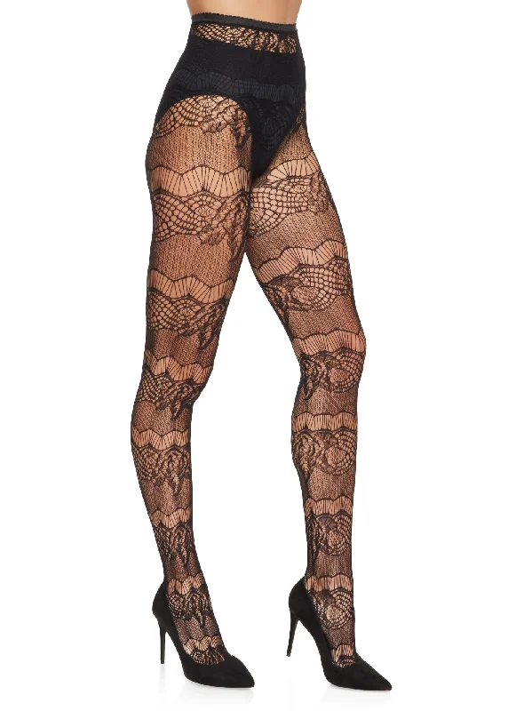 Tartan Tights for Women Patterned Fishnet Tights