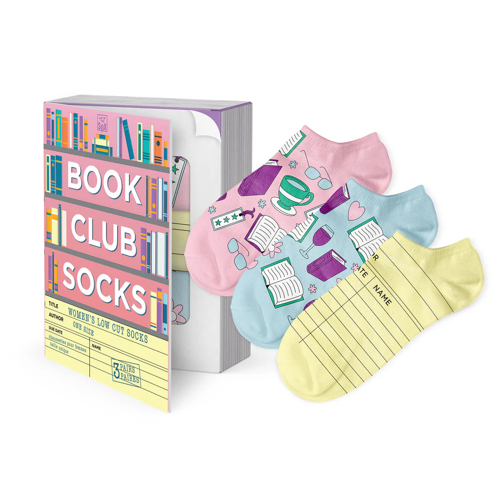 Argyle - Printed Sock Slippers in Pastel Hues​ Book Club Socks