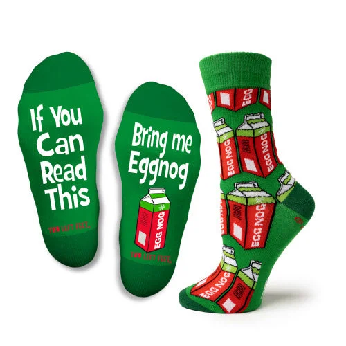Elderly - Friendly Sock Slippers for Easy On - and - Off​ Bring Me Eggnog