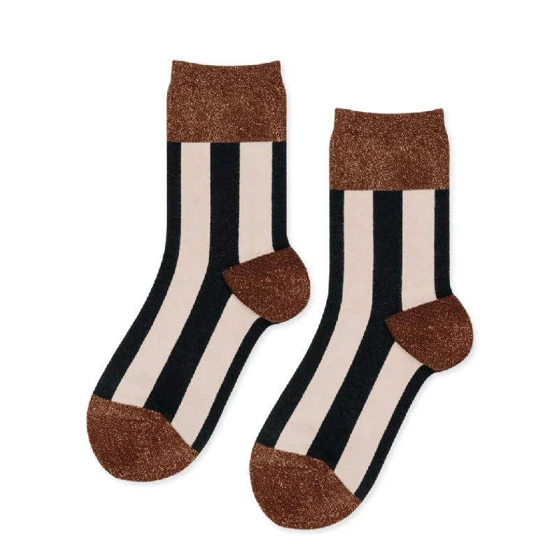 Women's spandex - infused socks for stretch Buro Crew (Rust)