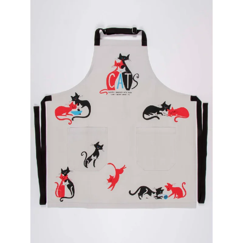 Women's cushioned sole socks for shock absorption Cats Slightly Obsessed Apron