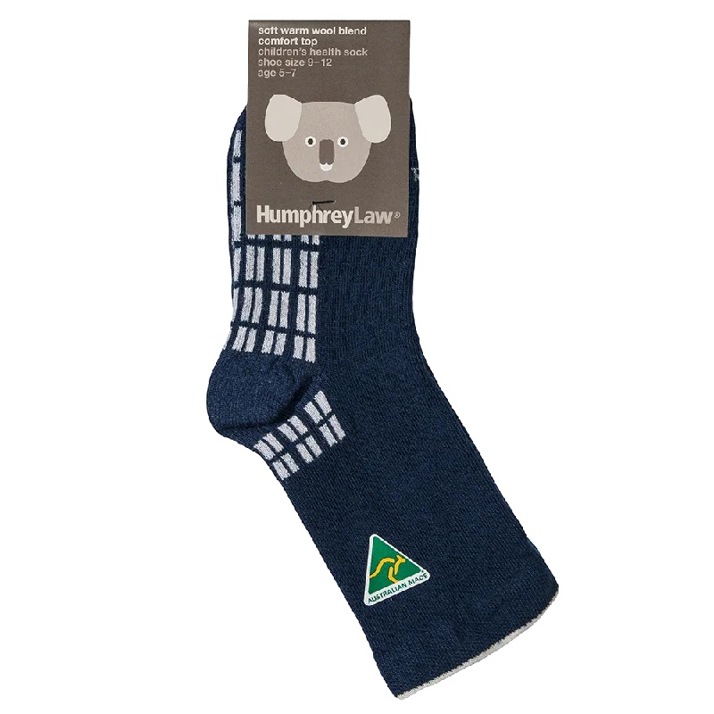 Women's Tights with Lace Trim Childrens Merino Wool Socks - Navy