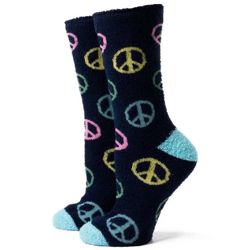 Toddler Sock Slippers in Soft Fabrics​ Peace Out Super Soft Socks
