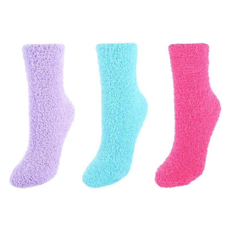 Fleece - Lined Sock Slippers for Winter Warmth CTM® Women's Assorted Solid Bright Color Warm Fuzzy Socks (3 Pair) Fleece - Lined Sock Slippers for Winter Warmth CTM® Women's Assorted Solid Bright Color Warm Fuzzy Socks (3 Pair)