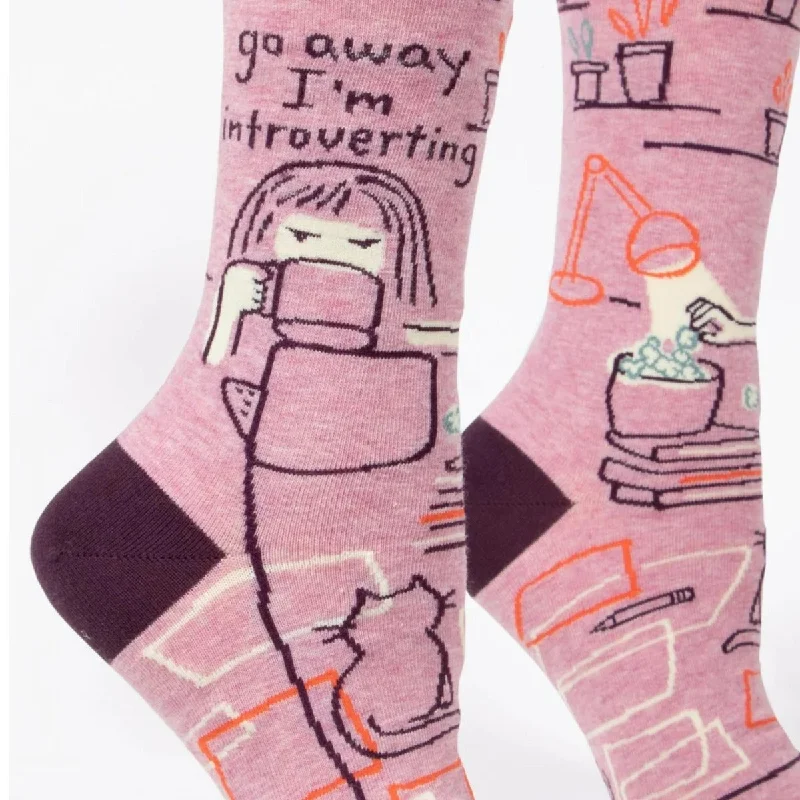 Women's anti - odor socks for long - day freshness Go Away, I'm Introverting Novelty Socks Women's anti - odor socks for long - day freshness Go Away, I'm Introverting Novelty Socks