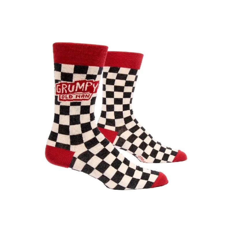 Women's ankle socks with a frilly edge Grumpy Old Man Novelty Socks