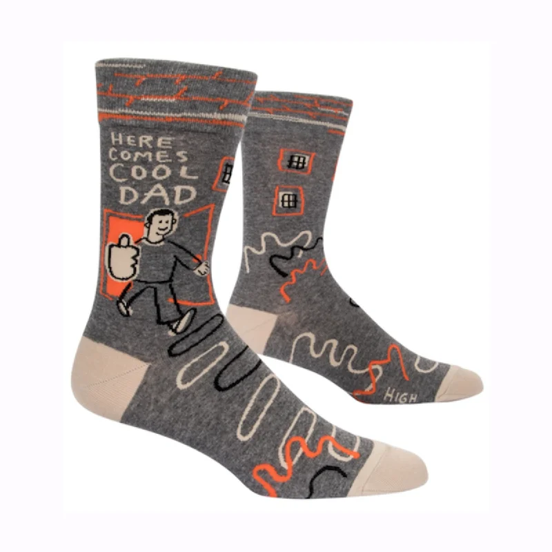 Women's no - show socks with a floral motif Here Comes Cool Dad Novelty Socks