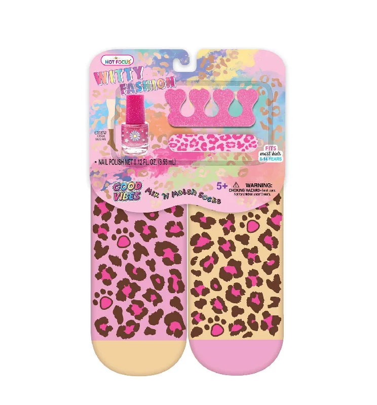 Recycled - Material Sock Slippers for Sustainability​ Witty Fashion,Leopard