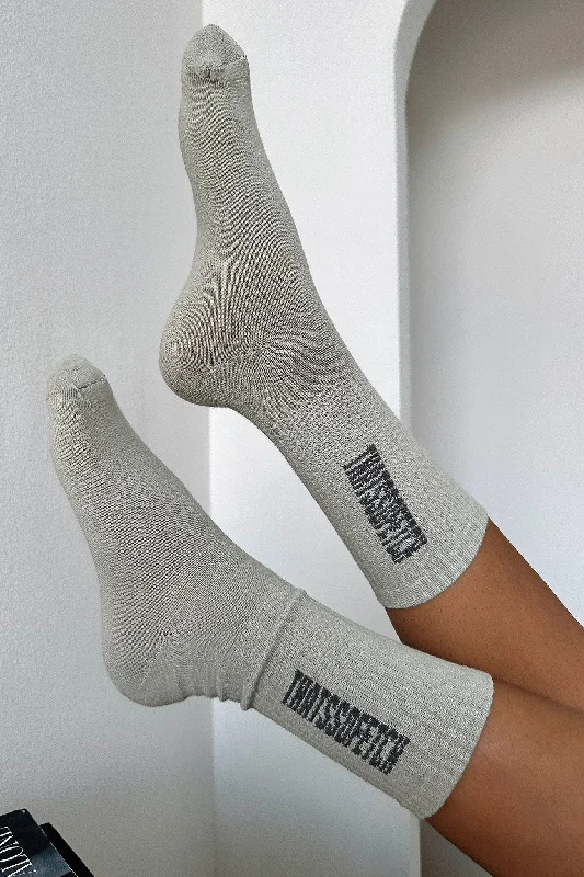 Nylon stockings for a smooth and shiny finish Katya Socks - Grey