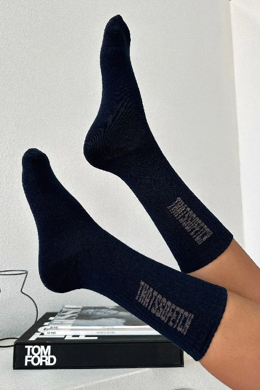 Lycra stockings for a form - fitting shape Katya Socks - Navy