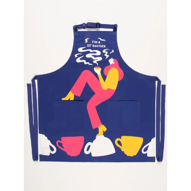 Women's crew socks with a polka - dot print Lil' Barista Apron
