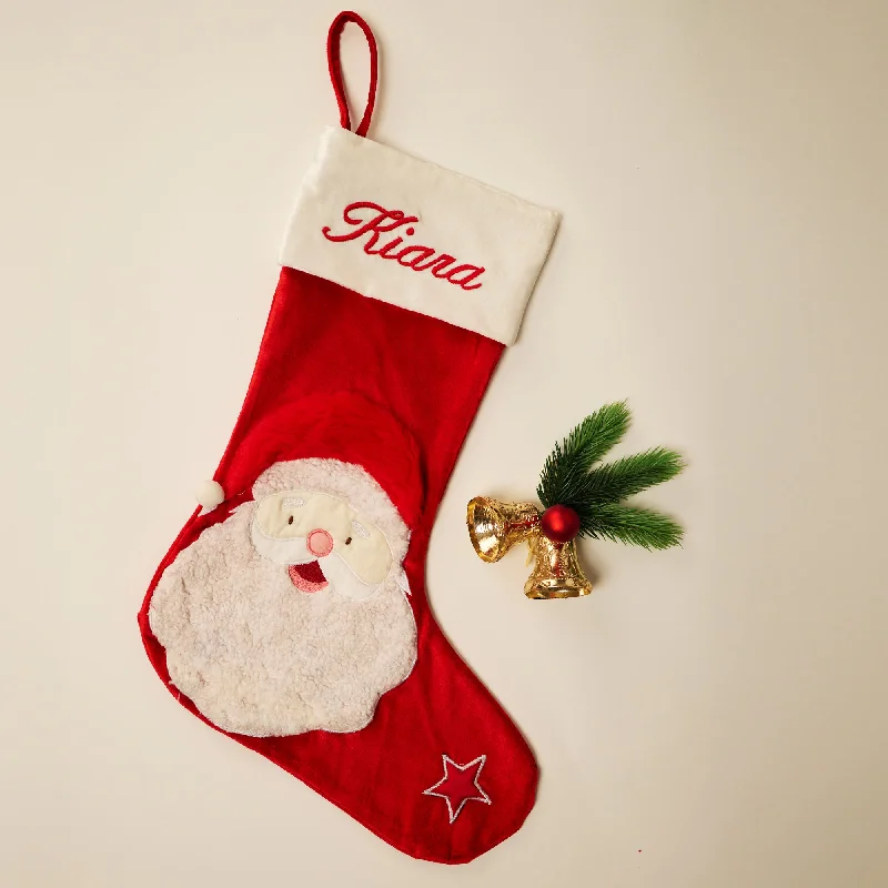 Thigh - high stockings with a lace garter belt Merry Santa Stocking
