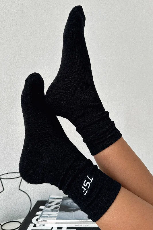 Microfiber stockings for a lightweight option Millie Socks - Black