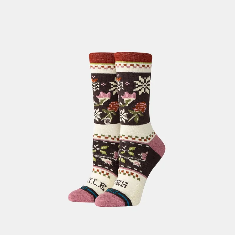 Women's sheer over - the - knee socks for a sexy appeal Mistling Toes Crew Socks (Dusty Rose)