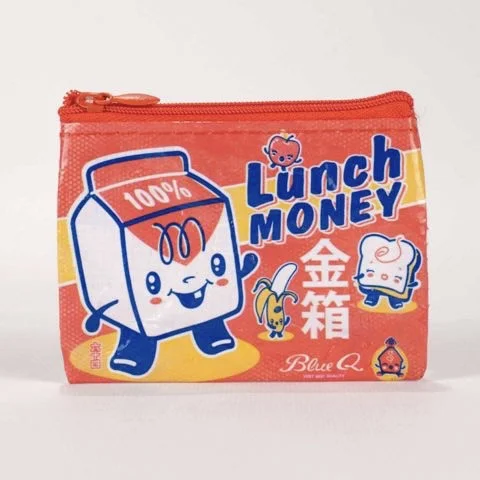 Women's ankle socks with a frilly edge Nylon Coin Purse: Lunch Money