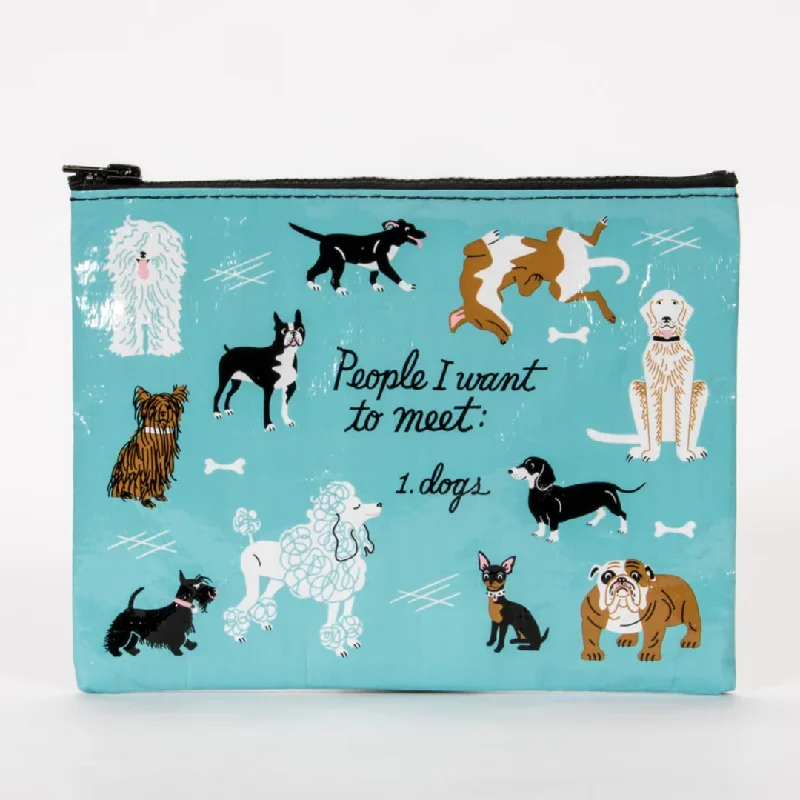 Women's wool - rich socks for winter warmth Nylon Zipper Pouch: People I Want to Meet: Dogs Women's wool - rich socks for winter warmth Nylon Zipper Pouch: People I Want to Meet: Dogs
