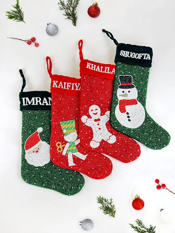 Black stockings for a versatile and classic look Personalized Christmas Stockings