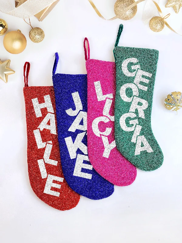 Red stockings for a bold and passionate statement Personalized Holiday Stockings