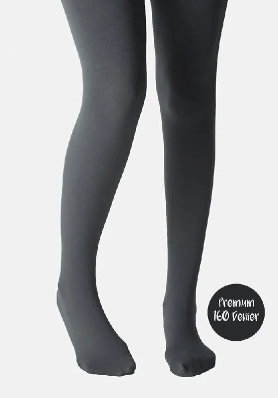 Breathable Tights for Women Premium 160 Denier Tights Iron Grey