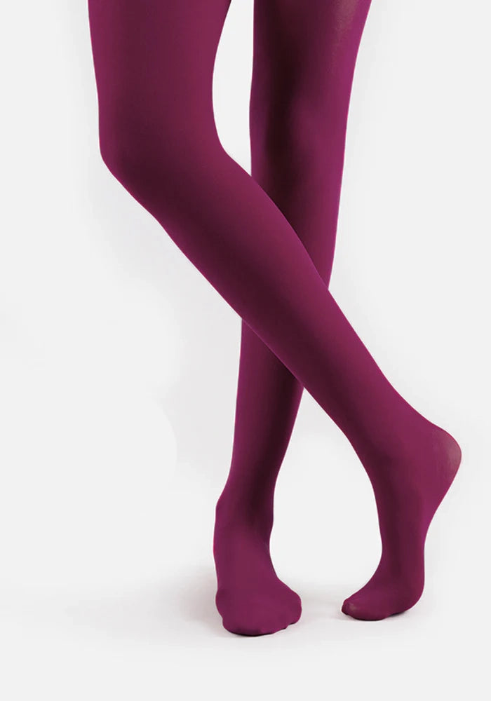 Women's Retro Tights Premium 160 Denier Tights Mulberry