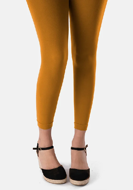 Women's Compression Tights Premium 50 Denier Footless Tights Cognac