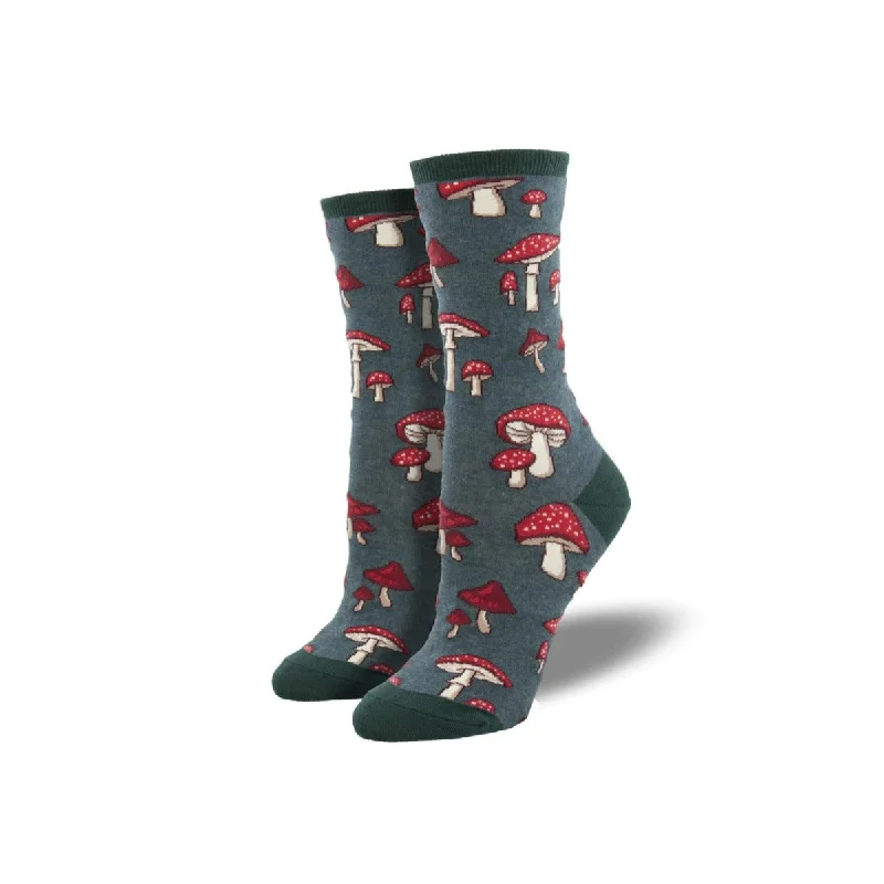 Women's argyle - patterned thigh - high socks Pretty Fly for a Fungi Novelty Socks