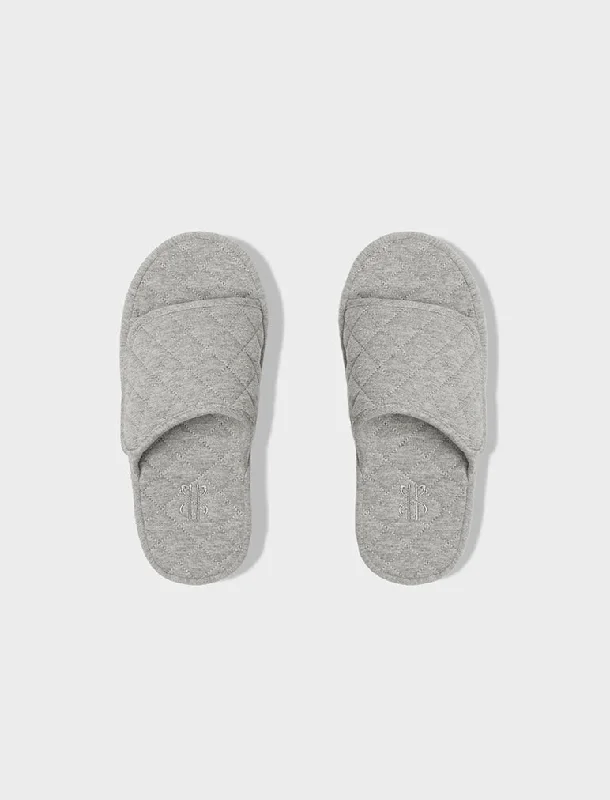 Cable - Knit Sock Slippers for a Traditional Style​ Quilted Cotton Slides