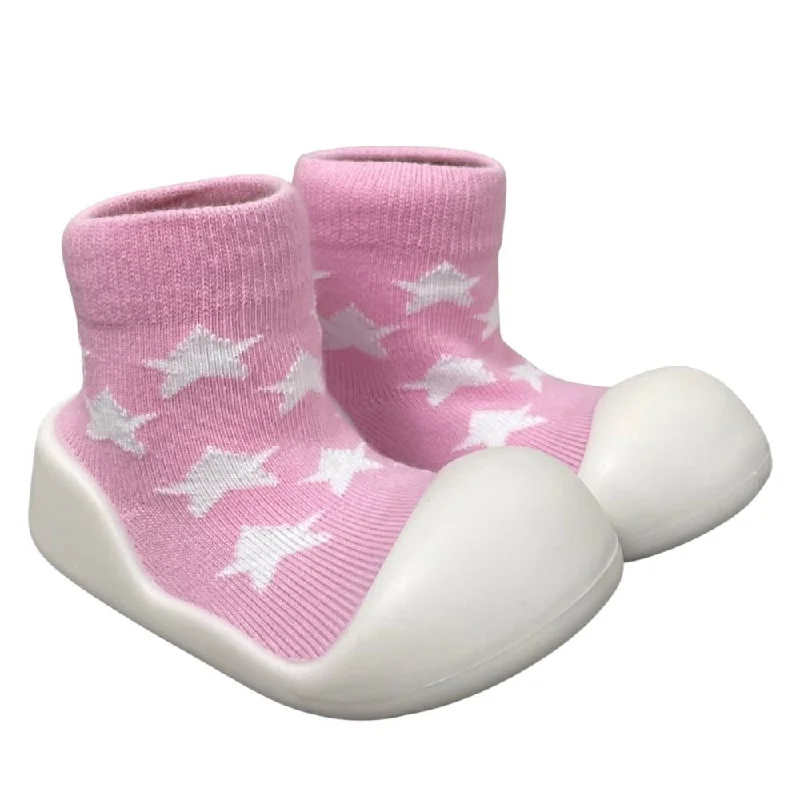 Tights for Dance Performances Rubber Soled Socks - Pink Star