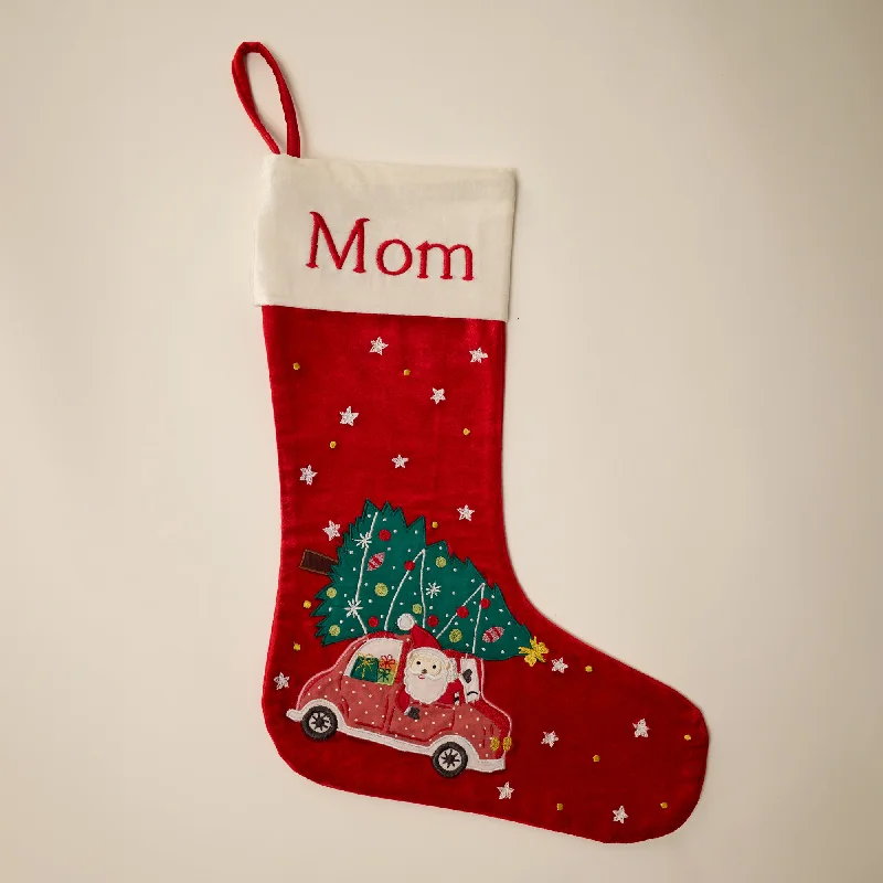 Silk stockings for a luxurious feel Santa In Car Stocking