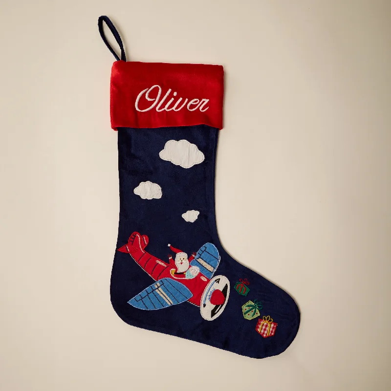 Moisture - wicking stockings for keeping feet dry Santa's Flight Stocking