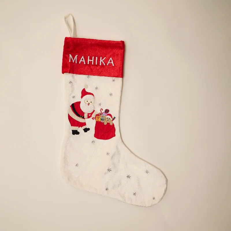 Ruffled - edge stockings for a playful look Santa's Workshop Stocking