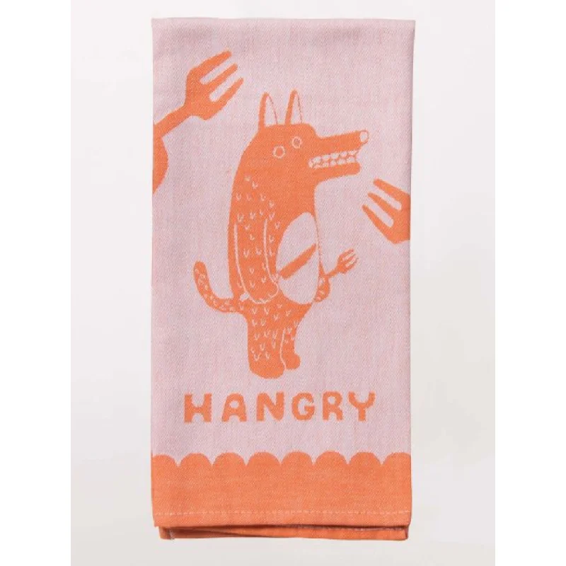 Women's over - the - calf socks with a stripe design Sassy Dish Towel: Hangry