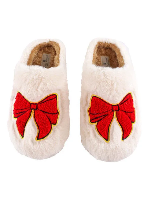 Drawstring - Top Sock Slippers for Adjustable Tightness Simply Southern Bow Slippers Drawstring - Top Sock Slippers for Adjustable Tightness Simply Southern Bow Slippers