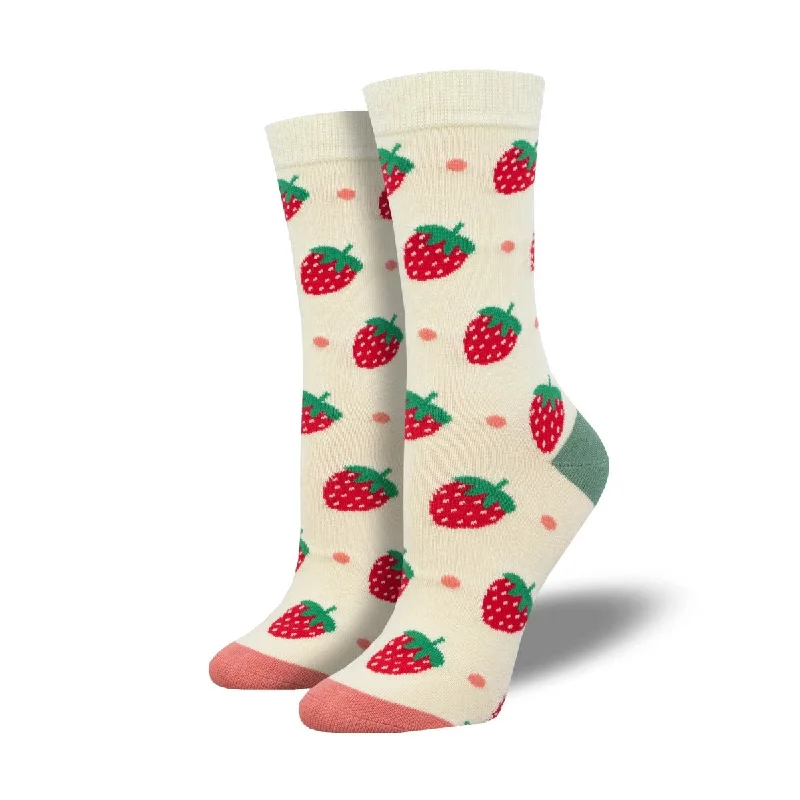Women's microfiber socks for a lightweight option Strawberry Delight Novelty Socks