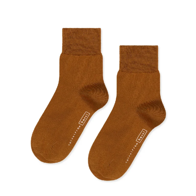 Women's bamboo fiber socks for eco - friendliness Trouser Crew Socks (Dark Ochre)