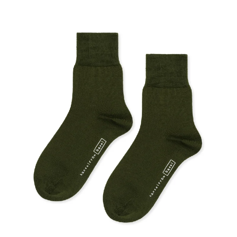 Women's sheer over - the - knee socks for a sexy appeal Trouser Crew Socks (Moss)