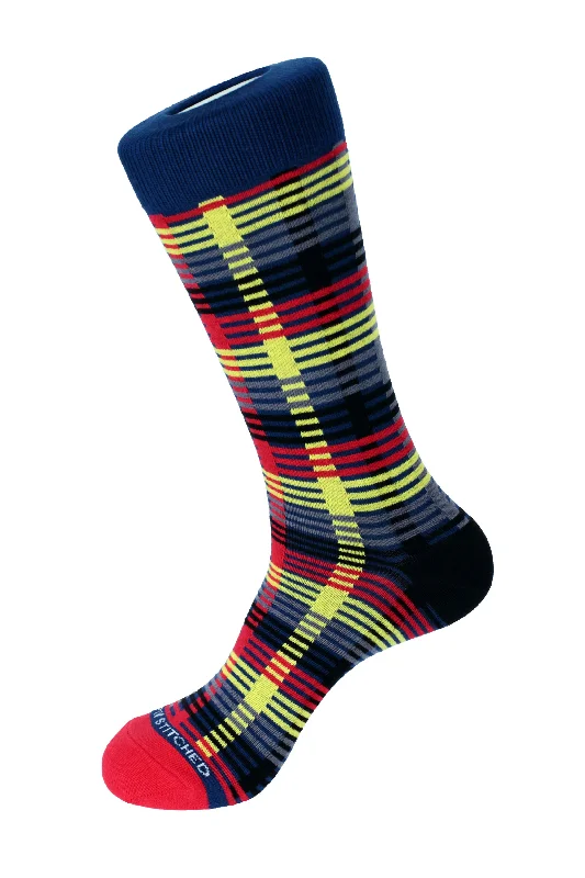 Women's silk - lined socks for a luxurious feel Mirage Stripe Crew Sock