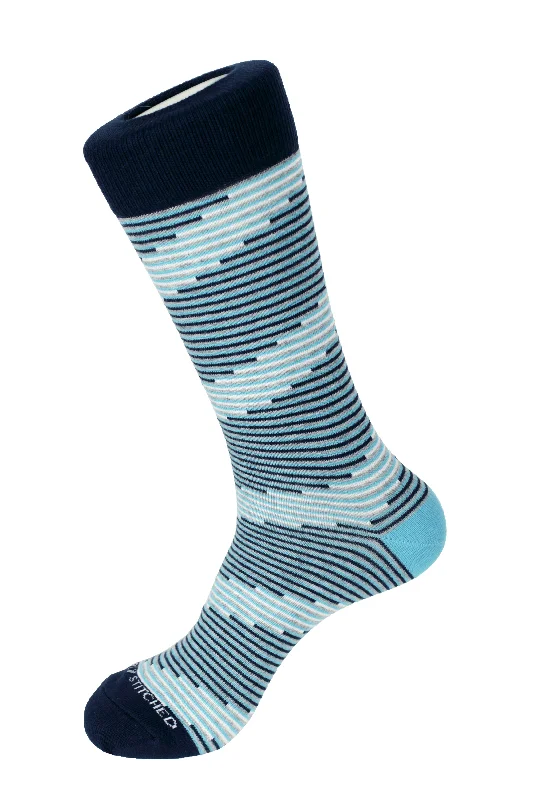 Women's knee - high socks with lace trim Vertical Steps Crew Sock