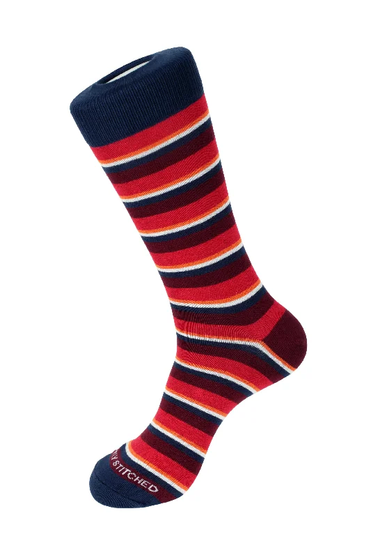 Women's hypoallergenic socks for sensitive skin Blink Stripe Crew Sock