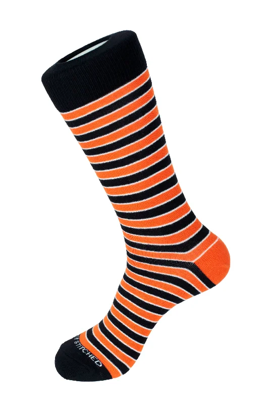 Women's microfiber socks for a lightweight option Groomer Stripe Crew Sock