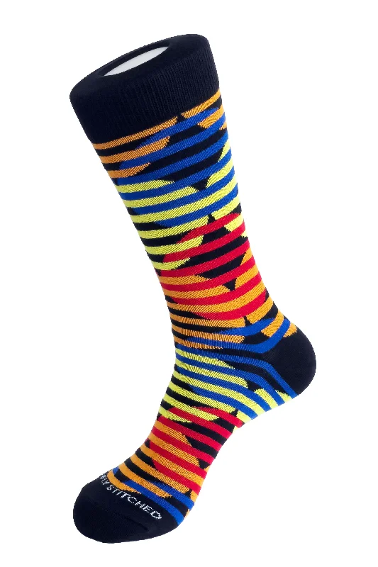 Women's bamboo fiber socks for eco - friendliness CIRCLE STRIPE